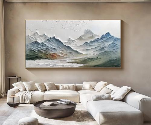 لوحة كانفس فن تجريدي مستوحى من الطبيعة