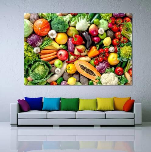 لوحة فنية للمطبخ (فواكه و خضروات )
