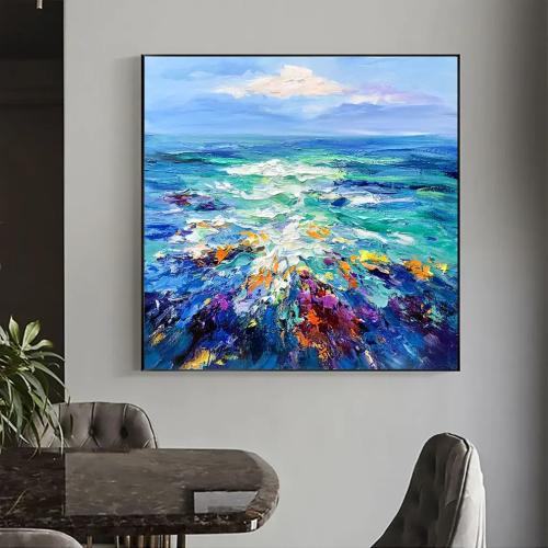 لوحة جدارية فن تجريدي مستوحى من الطبيعة