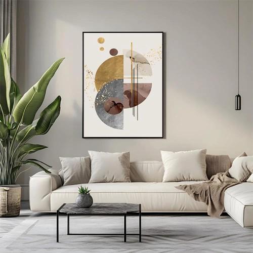 لوحة كانفس فن تجريدي معاصر - متعدد الألوان