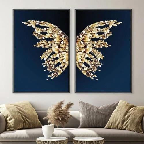 لوحات ثنائية علي شكل فراشة