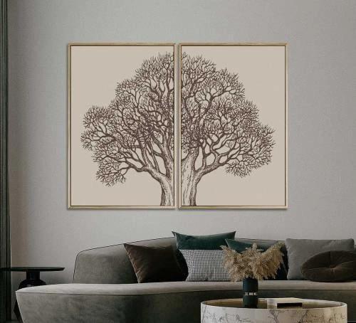 لوحات ثنائية مميزة بالفن التجريدي العضوي