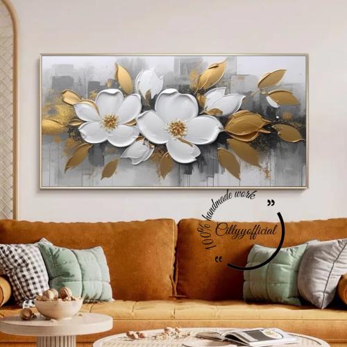 لوحة جدارية مميزة بالفن التجريدي الزهري