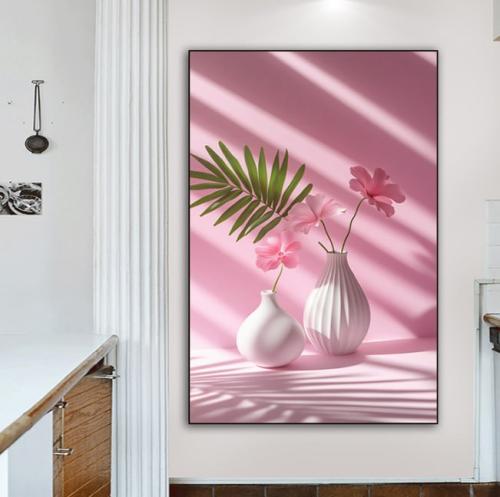 لوحة جدارية فن تجريدي زهري