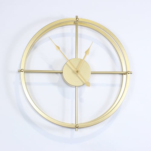 ساعة حائط سادة لون دهبي سادة