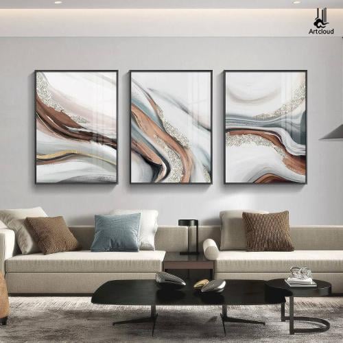 لوحات ثلاثية فن تجريدي