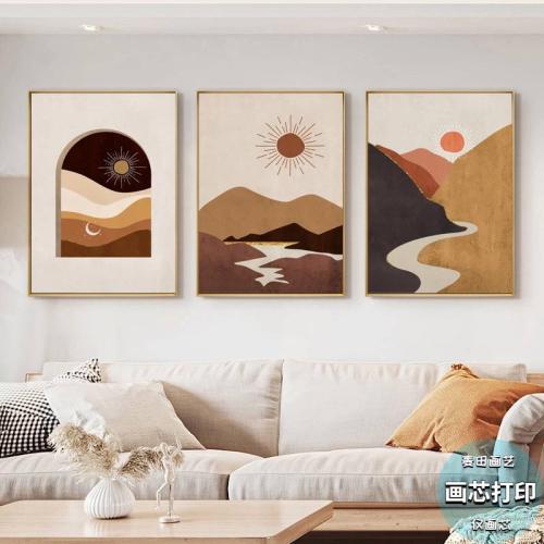 لوحات ثلاثية فن تجريدي - طبيعة