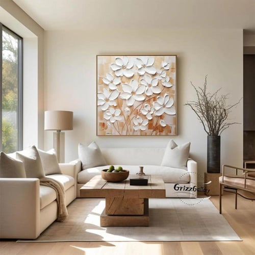 لوحة جدارية الفن التجريدي الزهري