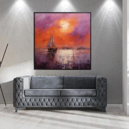 لوحة جدارية فن تجريدي مستوحى من الطبيعة