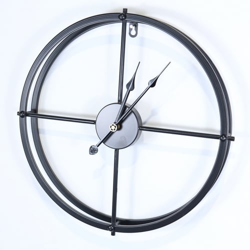 ساعة حائط سادة لون أسود سادة