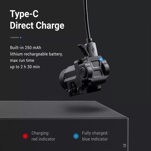 Wl14 كشاف مسدس بقوة 500 لومن،يشحن عن طريق (USB)