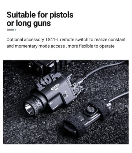 Gكشاف و ليزر اخضر بقوة 1300 لومين للمسدسات المتوسط...