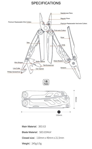 اداة متعددة الاستخدام 16 استخدام