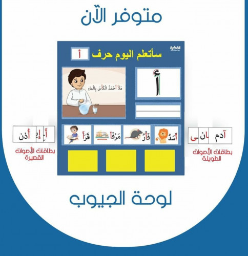 لوحة الجيوب مع كتيبات الحروف