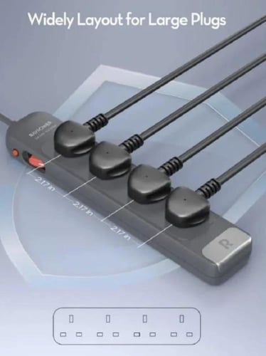 RAVPOWER-توصيلة بـ4 منافذ بقوة 2990 واط RP-PC1067...