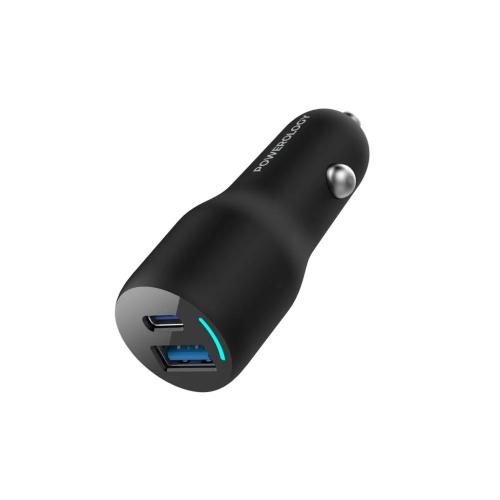 POWEROLOGY-شاحن سيارة 35W PD + QC3.0 LED ثنائي الم...