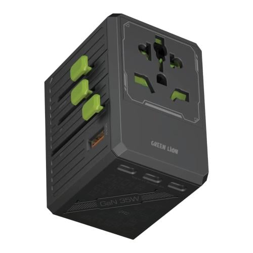 GREEN LION-محول جان 35 وات 6 في 1 و2 في 2 كابل أسو...