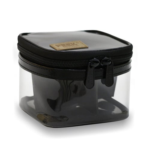 حافظة وذفة شفاف أسود