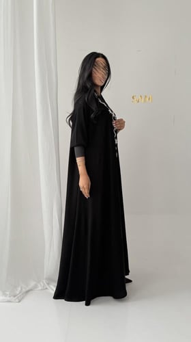 عباية دبل كلوش مطرزة #233