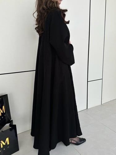 عبايه دبل كلوش مطرزه #202