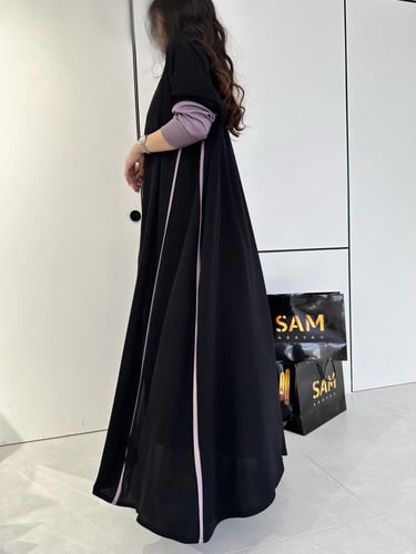 عبايه اكمام استرتش #193