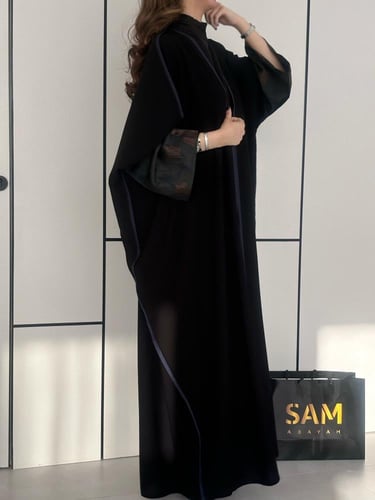 عبايه بشت بأكمام جاكار #207