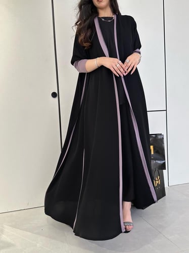 عبايه اكمام استرتش #193