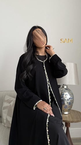 عبايه ورد كورشية #229