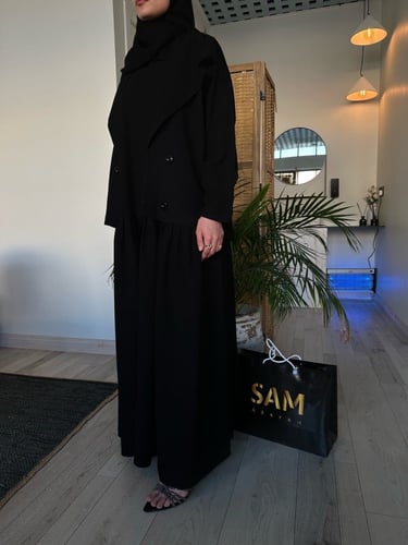 عبايه كويتية فستان + جاكيت رسمي #165