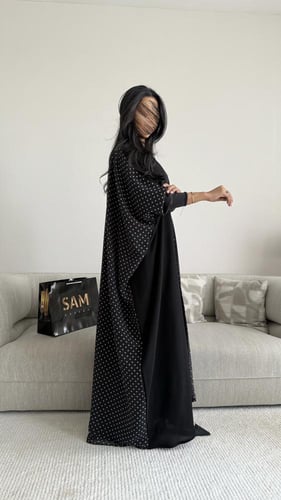 عبايه شيفون منقط #232