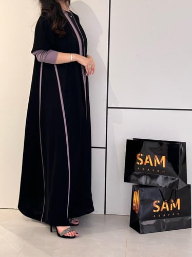 عبايه اكمام استرتش #193