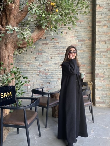 عبايه بتصميم جاكيت اسود #148