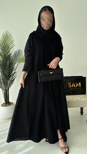 عبايه دانتيل من الجوانب #219