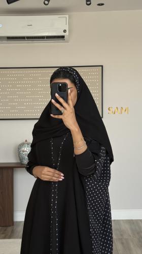 عبايه شيفون منقط #232