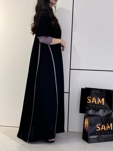 عبايه اكمام استرتش #193