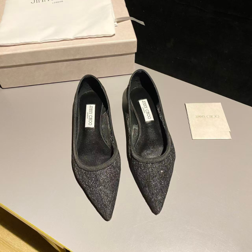 حذاء مسطح جيمي تشو لون أسود JIMMY CHOO Starry