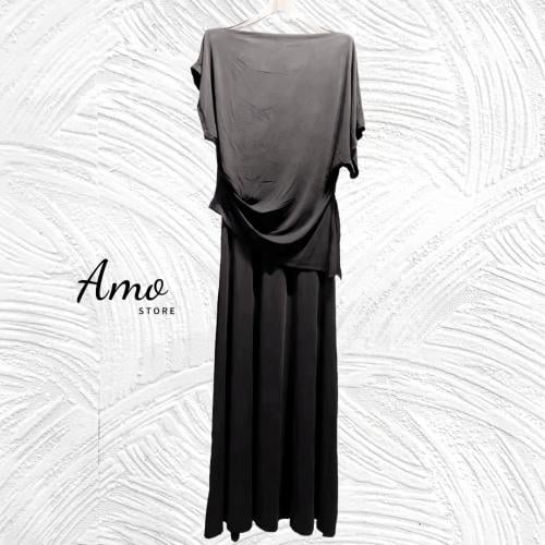 طقم بلوزة مع تنورة لون أسود MASET2577