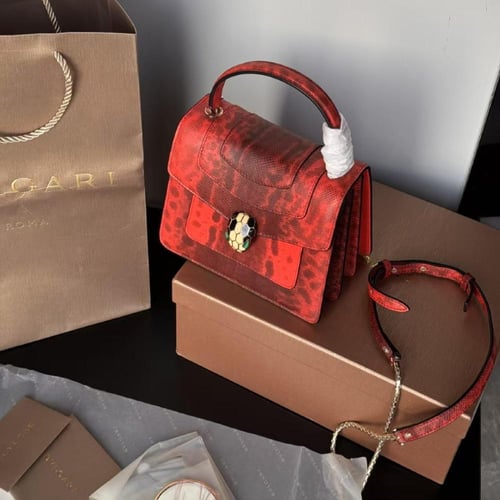 شنطة بولغري سيربنتي فورإيفر بودي الجديدة جلد الثعب...