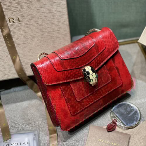 شنطة بولغاري سيربنتي فورإيفر بودي جلد الثعبان الأص...