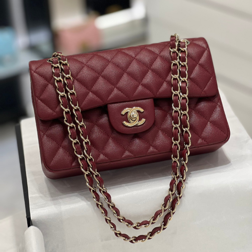 حقيبة شانيل كلاسيك جلد كافيار مقاس 23 سم Chanel Cl...