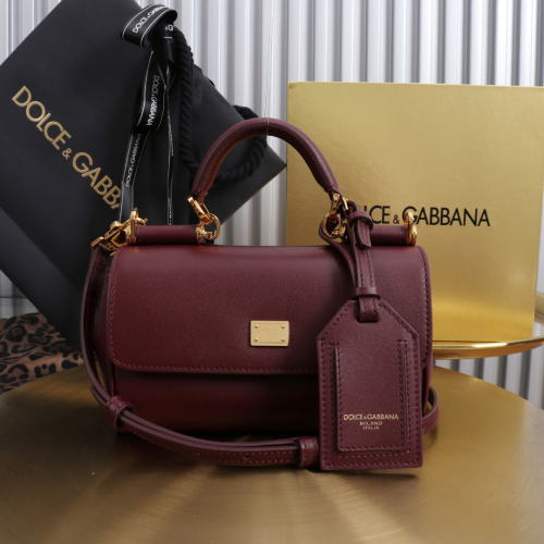 حقيبة ميني ماي سيسيلي من جلد عجل بولونغيه Dolce an...