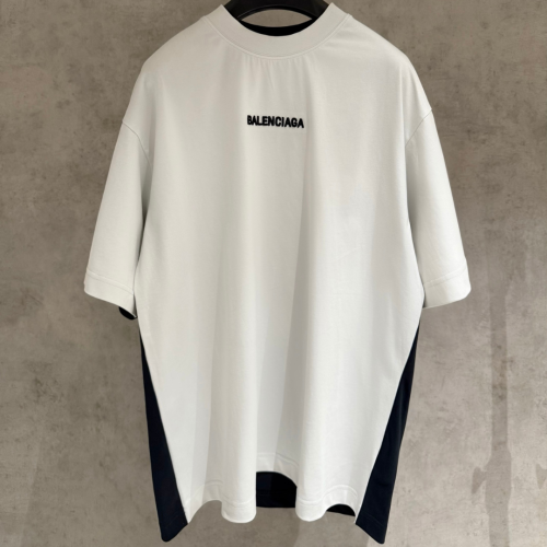 تي شيرت بالنسياغا رجالي قطن لون أبيض و أسود وجهين...