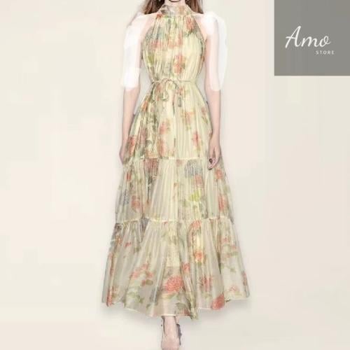 فستان لون زهر اوف شولدرز مشجر MADS59289