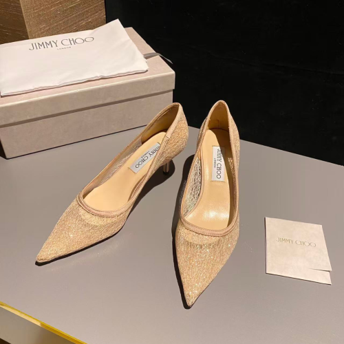 حذاء كعب عالي جيمي تشو لون لحمي JIMMY CHOO Starry