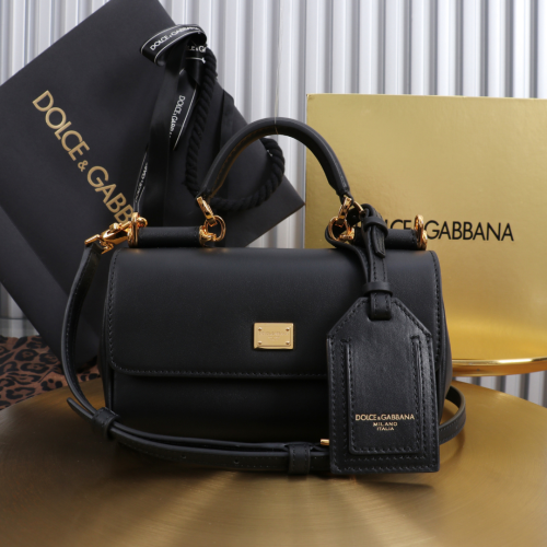 حقيبة ميني ماي سيسيلي من جلد عجل بولونغيه Dolce an...