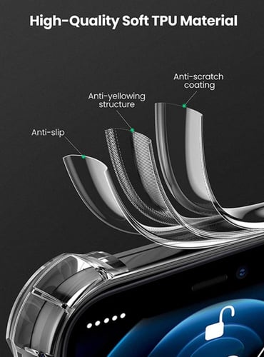 غطاء حماية غوريلا أبل آيفون شفاف