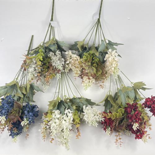 باقة ورد دولفينيوم صناعي قطيفة بألوان متنوعة