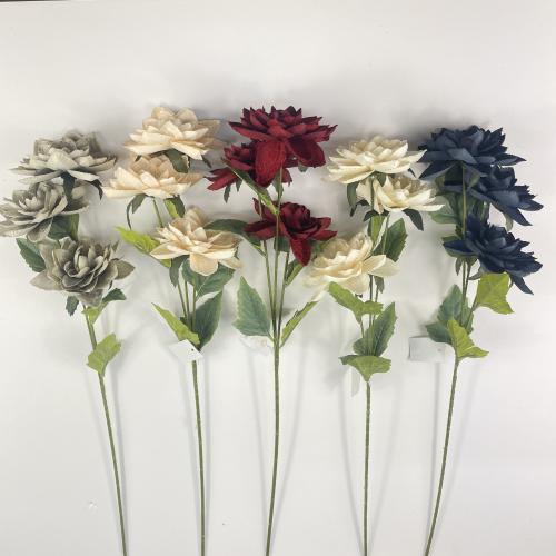 أغصان داليا صناعية بتصميم أنيق من قطيفة ناعمة