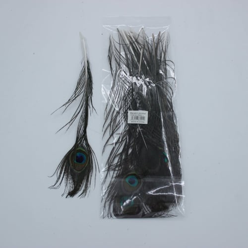 ريش طاووس لون طبيعي 30 سم