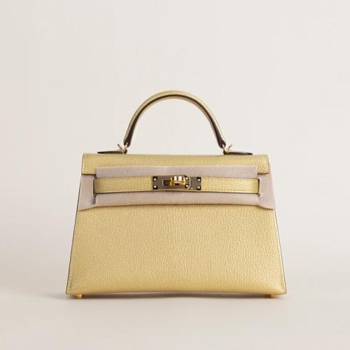 Kelly mini 19cm Chevre leather, Y9 Olympic GHW .